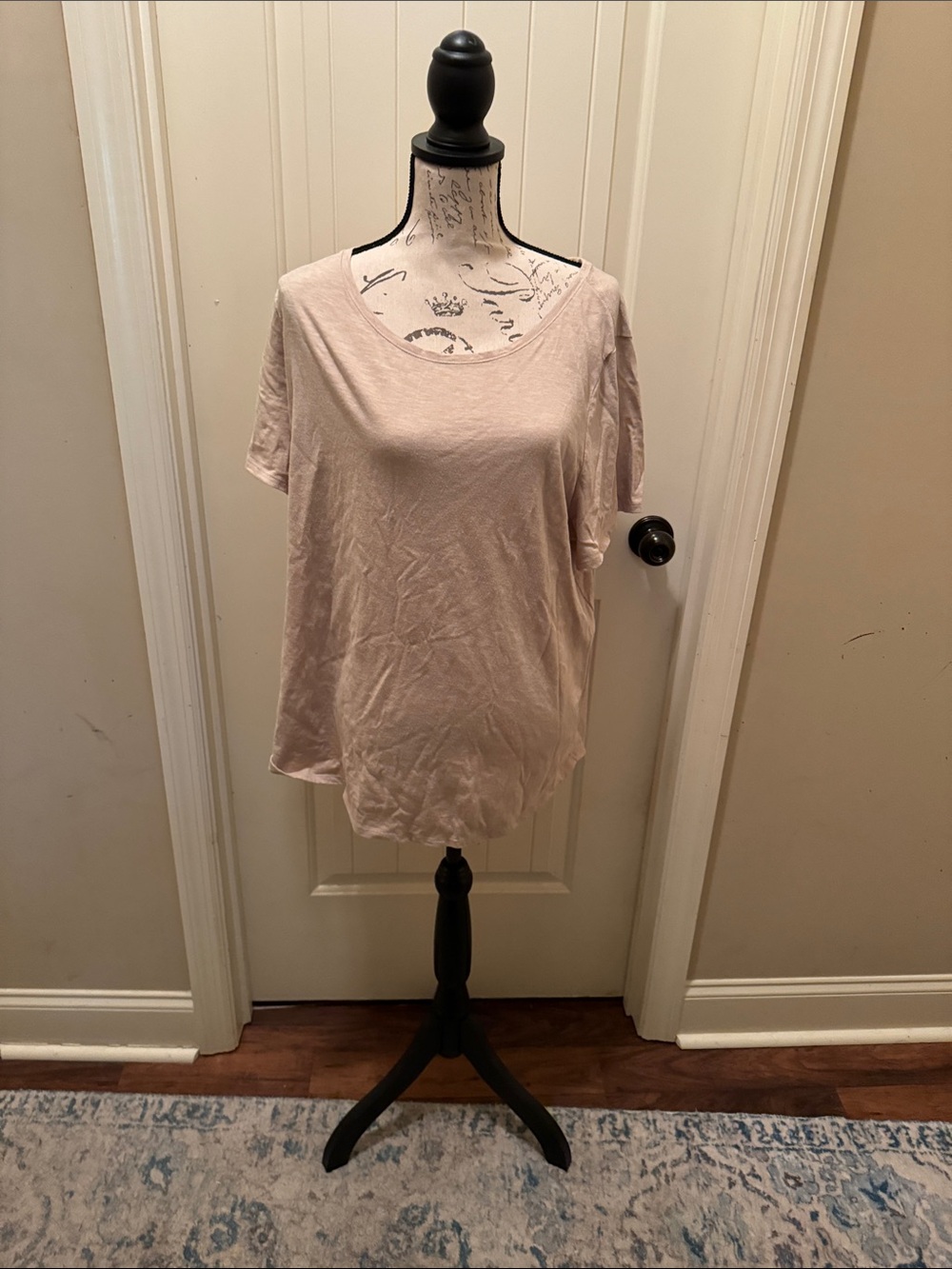 Sonoma Light Blush Scoop Neck Short Sleeve Top